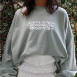 skull house designs sunday morning crewneck Green Size M Photo 0