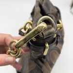 Coach  Brooke Suede Large Hobo Bag‎ Inlaid C Chocolate Brown Slouchy Retro 14340 Photo 4