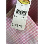 Talbots NEW Womens 6 Pink Orange Plaid LS Tailored Blouse NWT $68 Stretch Photo 3