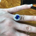 Natural Blue Kyanite Sterling Silver Cocktail Ring Discounted Size 8 Photo 1