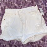 PacSun White Jean High Waisted Shorts Photo 1