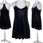Marchesa Dress Pearl by Georgina Chapman Sequin Black Mini Dress, Size 2 Photo 2