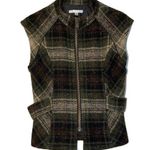 CAbi All Tied Up Plaid Wool Polyester Blend Academia Fall Vest Size M Photo 0
