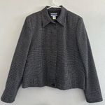 Pendleton  wool women’s size 12 black and white zip up blazer jacket‎ vintage - Photo 5