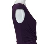 Ralph Lauren Lauren Sheath Dress Knot Front Boatneck Jersey Plum Women’s Size 6 Photo 6