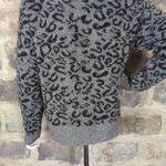 John + Jenn   Women's Cozy Pullover Mock Neck Leopard Knit Sweater Top Size‎ XS Photo 6