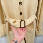 Vintage 70s Maurada Cardigan Bishop Sleeve Old Money Grannycore Large Wool Blend Yellow Photo 5