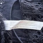 Free People  Carrie Bralette Black smock eyelet peasant S Photo 5