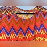 Peter Nygard Peter Nygård Women’s Butterfly Sleeve Layered Chiffon Bling Chevron Blouse Sz S Photo 10