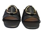 RUSSELL‎ & BROMLEY women’s trickle black flat ring trim slide leather 40/9.5 Photo 3