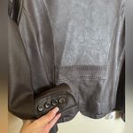 Pendleton Vintage  Leather Blazer Sz‎ Large Chocolate Brown Contrast Stitch Photo 4