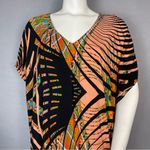 Handmade Kaftan Dress Trippy Print Graphic Maxi Women Lounge Beach V-Neck Caftan Photo 3
