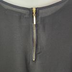 Apology London Black Top Blouse Back Gold Zip High Photo 9