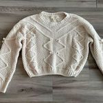 Saltwater Luxe  S Cream Knit Sweater Photo 1