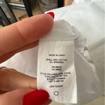 Theory  poplin dress split neck white Collared Flare Poplin shirt sleeveless Photo 4