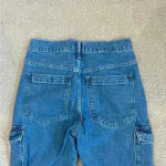 Gap  cargo blue 90s loose high rise jeans in size 0 / 25 short Photo 3