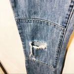 Seven 7 Women's Distressed Jeans Straight Leg Destroyed Denim Blue Size 29 Photo 3