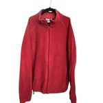 Columbia Red Fleece Jacket - Size large - red Note**zipper pull broken but still Photo 1