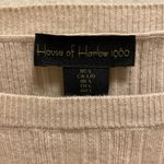 House of Harlow 1960 Beige Ribbed Cropped Long Sleeve Sweater Size L Photo 2