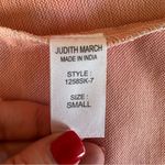 Judith March Tropical Leaf Print Mini Skirt Zip Up Small Pink Green Photo 6