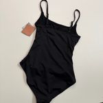 Shade & Shore Swimsuit One Piece Smoothing Scoop Neck Shirred Unlined Black Photo 5