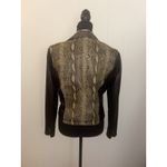 Harley Davidson Limited Edition Leather Moto Jacket Black & Python Snakeskin SW Photo 1