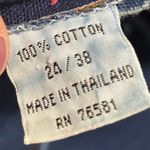 Vintage Plus Size Puffy Paint acid wash Floral Denim Shorts Blue Photo 3