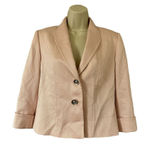 Tahari  Women's Pink 2 Button Career Blazer Jacket Size 6P Photo 0