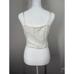 Victoria's Secret Vtg Y2k  White Velvet Tank Top Sz M Coquette Cottagecore Angel Photo 3