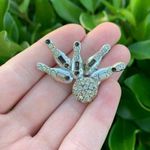 🎳Vintage Silver Rhinestones Bowling Brooch/Pin // FLAWS! MISSING RHINESTONES Photo 0