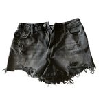 Forever 21 Black Frayed Jean Shorts size 26 Photo 2