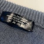 Nordstrom  100% Cashmere Made in Nepal Sweater Grey Long Sleeve L Photo 9
