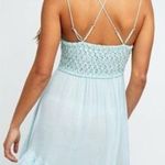 Free People  Adella Light Blue Crochet Swing Dress, Size Small Photo 1