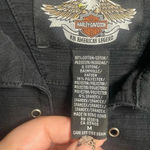 Harley Davidson  Black Lace Neck Textured Pullover Top / Jacket Medium M Photo 3