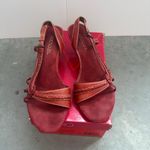 Aerosoles  Over Plaited Red Leather Kitten Heels Size 8.5 Photo 1