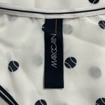 Marc Cain N1 US XS White Black Tennis Ball Print Sleeveless Top NWT $220 Preppy Photo 4