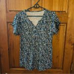Nordstrom Floral feminine Y2K style V-Neck babydoll playful Blouse size medium Photo 1