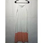 Nike NEW Womens Sportswear Jersey Tank Dress White Peach Size Small Maxi Photo 4
