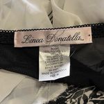 Linea Donatella  Maxi Slip Dress NWT Sheer Black & White Sleepwear W/ Thong Sz M Photo 4