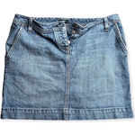 J.Crew  Vintage Light Wash Button Fly Denim Jeans Skirt Sz 10 Petite Photo 0