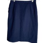 Vintage 70s Ribbed Pencil Skirt S Blue Button Zipper Knee Length Union Made Photo 2