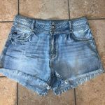 KanCan USA  Shorts Denim High-Rise Button Fly Frayed Hem Photo 0