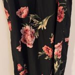 Blush  Black Dress with Floral Accents Photo 6