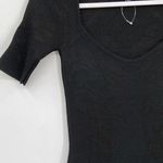 Cushnie Black Floral Jacquard Knit Short Sleeve Midi Dress Size XS Photo 3