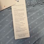 Dokotoo Blue Lace Trim Blouse Large NWT – Boho Romantic Top Gray Photo 7