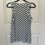 Garnet Hill  Navy Diagonal Stripe Tank Top Medium Photo 1