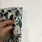 J Jill Linen Blend Floral Ankle Pant Womens Size Small Nwt Button Hem Blue Cream White Photo 4