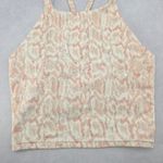 Old Navy  Active Powersoft Cream Animal Crop Sports Bra Swim‎ Top XS Extra Small Photo 3