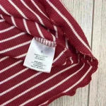 Pink Rose  Red & White Striped Button Front Long Sleeve Top Size S Photo 5