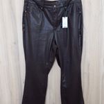 Judy Blue Womens Vegan Leather Pants Size 20W Brown Straight Leg Tummy Control Photo 0